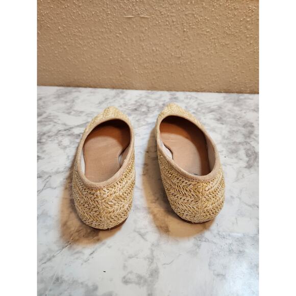 Seychelles Women's Beige Slip On Textured Pointed‎ Toe Ballet Flats Shoes Size 8 - Picture 3 of 7